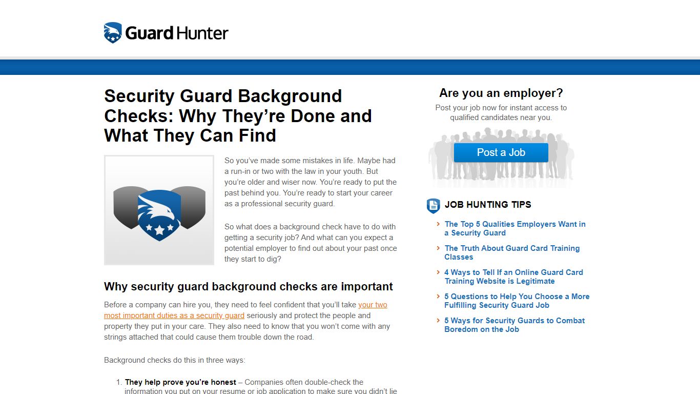 Security Guard Background Checks: Why They’re Done and What They Can ...